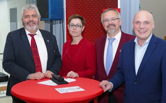 Gerhard Kleinböck, Andrea Schröder-Ritzrau, Thomas Funk, Daniel Born (vlnr)